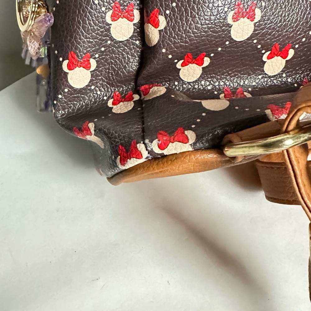 Brown And Red Patterned Backpack - image 3